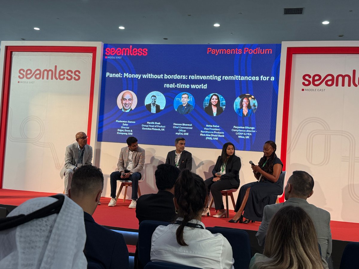 seamlessMENA's tweet photo. 💸 Happening now at Seamless Middle East!

Head to the Payments Podium for Money Without Borders: Reinventing Remittances for a Real-Time World.

Hear from industry leaders as they explore how remittances are evolving to meet the demands of an increasingly real-time, borderless payments landscape.

📍 Stage 2: Payments Podium
⏰ Happening now!

#SeamlessDXB