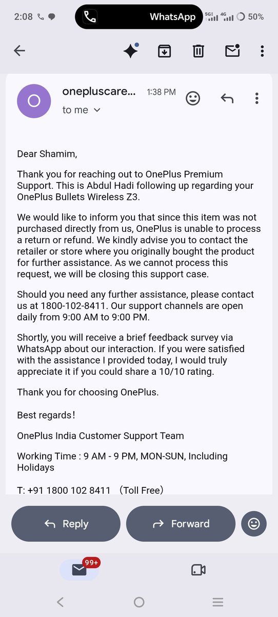 pubgque38134522's tweet photo. Fraud by @Flipkart @flipkartsupport ❌
Order: OD438650291929743100
(OnePlus) Technician verified DEFECTIVE on 21 Sep. OnePlus says: "Contact Flipkart for refund" But Flipkart says: "Go to Service Center" &amp; removed Return option
#FlipkartFraud #ConsumerRights @FlipkartS82570 https://t.co/vFHtBvPJ3D