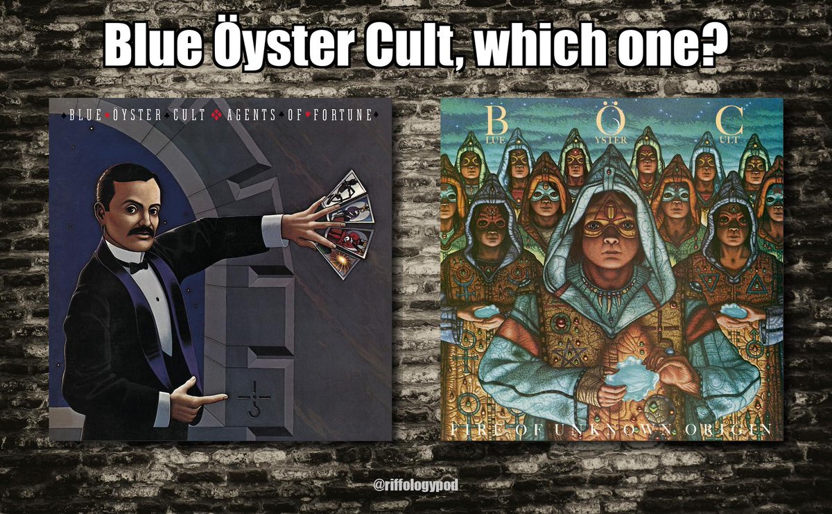 RiffologyPod's tweet photo. 🇺🇸 Which Blue Öyster Cult album gets your vote: 'Agents Of Fortune' (1976) or 'Fire of Unknown Origin' (1981)?
Please share and follow us for daily music content!
#riffology #BlueÖysterCult #AgentsOfFortune #FireOfUnknownOrigin https://t.co/dUY6f5mGeE