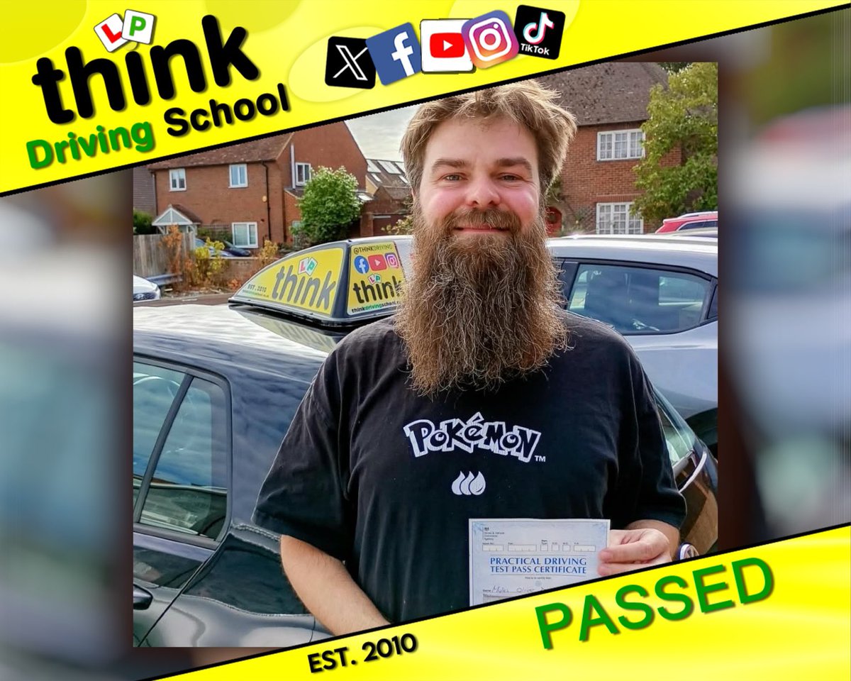 thinkdriving's tweet photo. WELL DONE to Myles Dawson from #Godalming who passed his #drivingtest today with only 4 driving faults after lessons with Ederson @ https://t.co/frH1f5UHM4.

If you’re looking to book some manual or automatic lessons get in touch now!

🚗 Congratulations again &amp; safe driving! 🎉 https://t.co/xOmIGXG31N