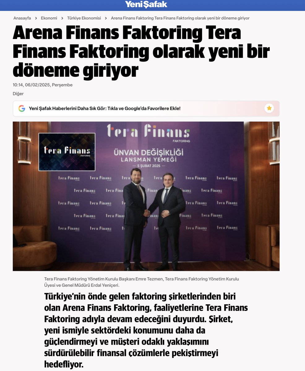 Musaozsoy's tweet photo. Yani sadece meraktan soruyorum bugün Ersin Çelik'in bas bas bağırıp Cumhurbaşkanına aba altından sopa göstermeye cesaret ettiği süreçte, bu TERA denen firmayı öven haberleri daha önce yaptınız mı yapmadınız mı?
Peki bu haberleri Allah rızası için mi yapmıştınız?
@yenisafak https://t.co/v9fxZEzin3