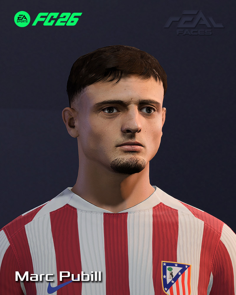 LikeRealFaces's tweet photo. Marc Pubill 🇪🇸 | 🔴⚪️ @Atleti ⚽
@EASPORTSFC 2️⃣6️⃣ 🎮
Face mod is out! 💥
🔗 Link in BIO.
#eafc #fc26 #marcpubill https://t.co/Gum5dyxgJJ
