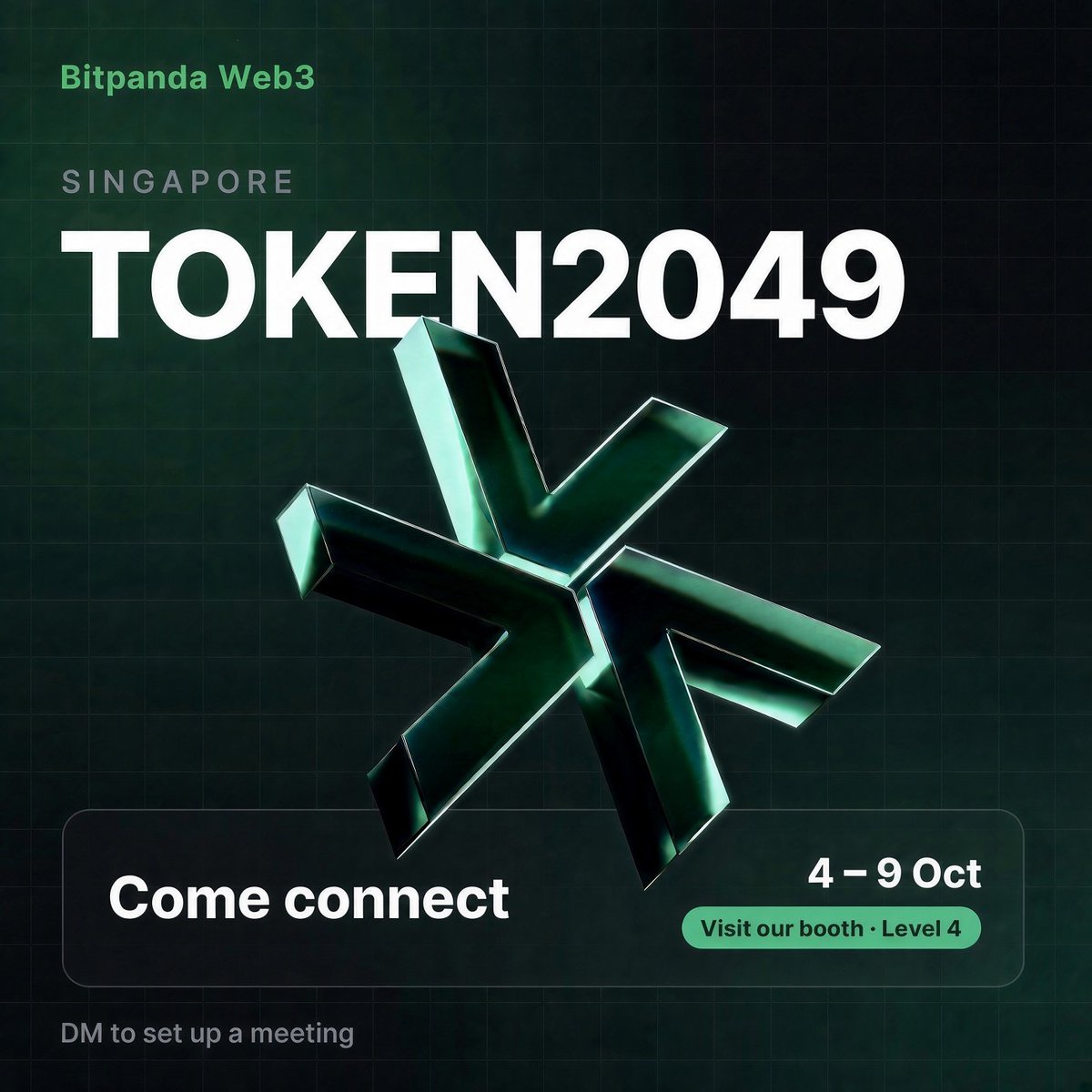 0xMavobe's tweet photo. Vision team is heading to Singapore for @token2049 🇸🇬

Looking to meet teams building in DeFi, tokenized equities and consumer onchain apps. 

Vision Chain is our upcoming L2 for tokenized assets and onchain markets.
Vision Wallet is our self-custody wallet product.

DMs open, or come say hi at the @Bitpanda booth (Oct 7–8), Level 4, Marina Bay Sands 🤝
@vsntoken @VisionWallet