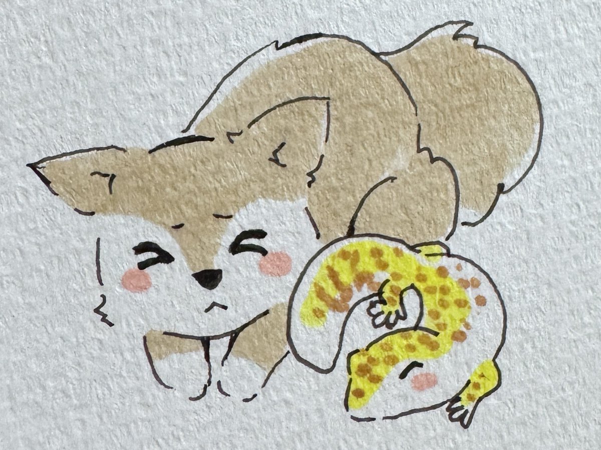 pome_popi's tweet photo. お腹が痛くて
眠れない夜ってつらいよね…
まるくなって
一緒に寝よう🐾

#レオパ #ポメ
#ヒョウモントカゲモドキ
#手描きイラスト https://t.co/lGS98i7XyT