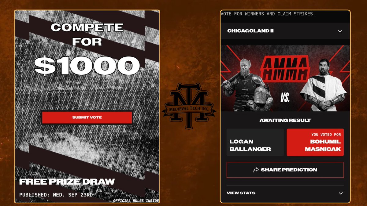 tsubasaP2E's tweet photo. every correct prediction = 1 entry into the draw!

A $1K  cash prize goes to just one winner!

Download the Armored MMA app: https://t.co/MGIQyOiowA

Make free predictions to win Relics NFTs and grab the chance to win a huge cash prize by 12/12/2026