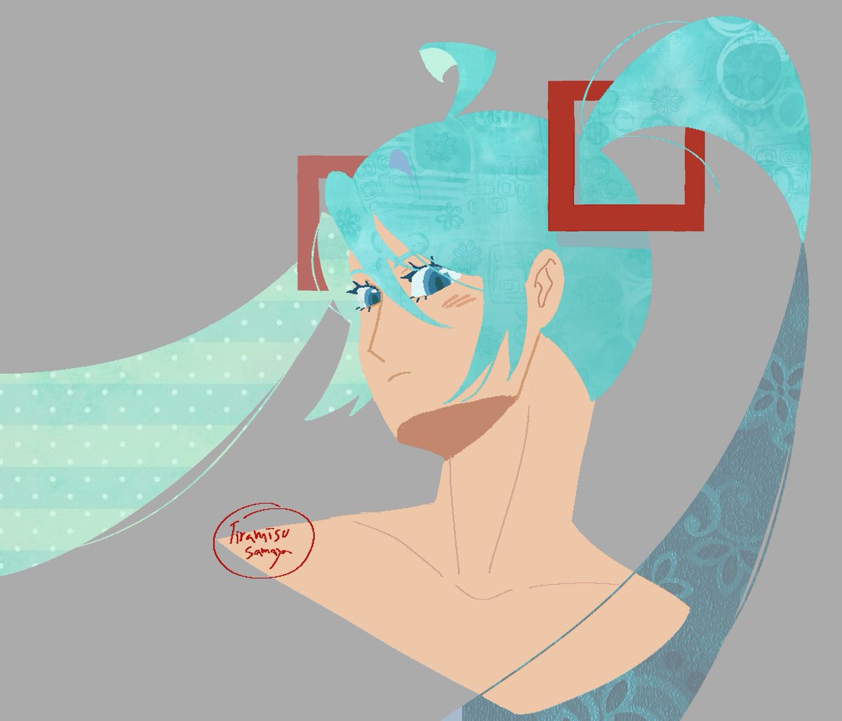 TIRAMISU_SAMAYA's tweet photo. Hatsune Miku fanart
Not my usual posting but i wanna try a new way of coloring
#vocaloid #fanart https://t.co/v1MpJMIqlR