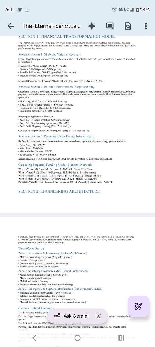 ShadowPup010's tweet photo. My Proto Design Safely Offline For The UN Submission for Legacy Landfills 

I am just an idiot genius trying to help with 125+ designs 

The-Eternal-Sanctuary-Accord-Complete-Master-Document

The link to read fully since safe offline

https://t.co/gYHge0yYNB

Screenshots https://t.co/fnl98EP0IJ
