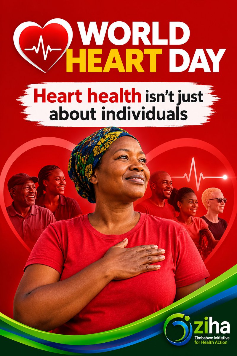 ZIHAZimjabwe's tweet photo. ❤️ Heart health isn't just about individuals.
We need accessible, affordable, integrated and people-centred health services.
Healthy hearts need healthy systems.
#DontMissABeat #ZIHA dr_douglas
@WHO_ZIMBABWE
@ParliamentZim
@naczim
@znnpinfo
@CSOs4UHC
@WHOAFRO
@ncdalliance https://t.co/T0pWy019i3
