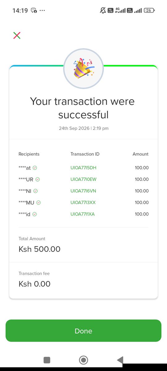 SUREJIM1's tweet photo. DONE ✅👍✅ CONGRATULATIONS KAMA UMEPATA MY SMALL LUNCH TOKEN ✅ https://t.co/DCGX5QW620