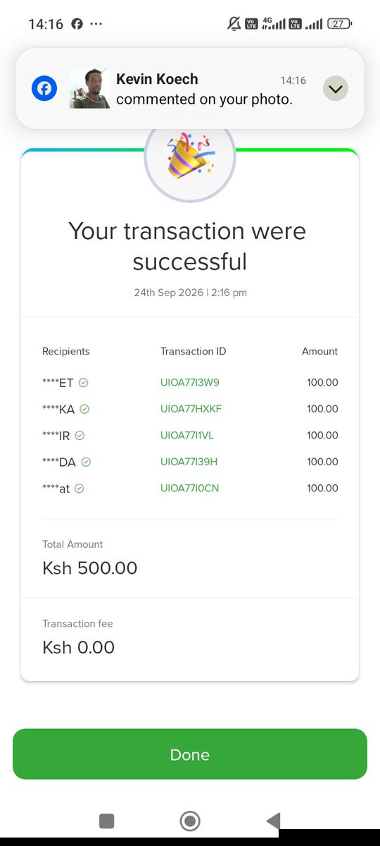 SUREJIM1's tweet photo. DONE ✅👍✅ CONGRATULATIONS KAMA UMEPATA MY SMALL LUNCH TOKEN ✅ https://t.co/DCGX5QW620