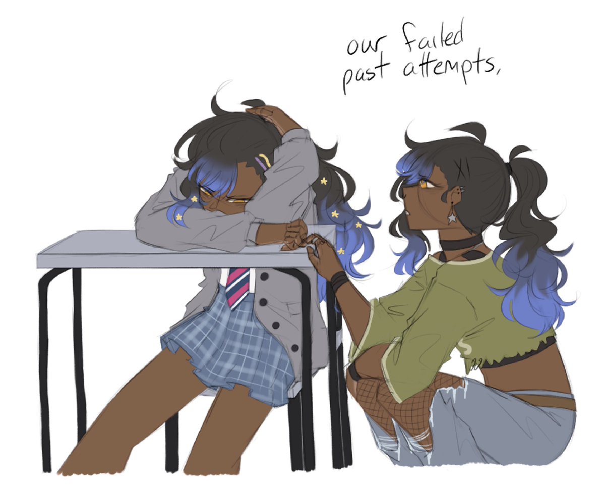 Monocrow_m_'s tweet photo. Here’s to us. (old art)

#prsk_fa https://t.co/YeDDAgGFWN