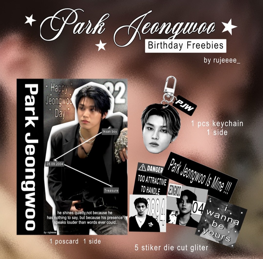 rujeeee_'s tweet photo. Claim Birthday Freebies Park Jeongwoo 🩶
by @rujeeee_

Rules ~
¤ Co by 🍊(ad link below)
¤ Claim 25 september jam 09.28 PM WIB
¤ Teume &amp; uwos only !!!
¤ 1 user 1 kit (pilih salah satu ver A/B) cek alt
¤ Tulis usn x di note saat co
¤ Tag me if you get it
¤ Do not sell !!

— https://t.co/ZFpbljbw55