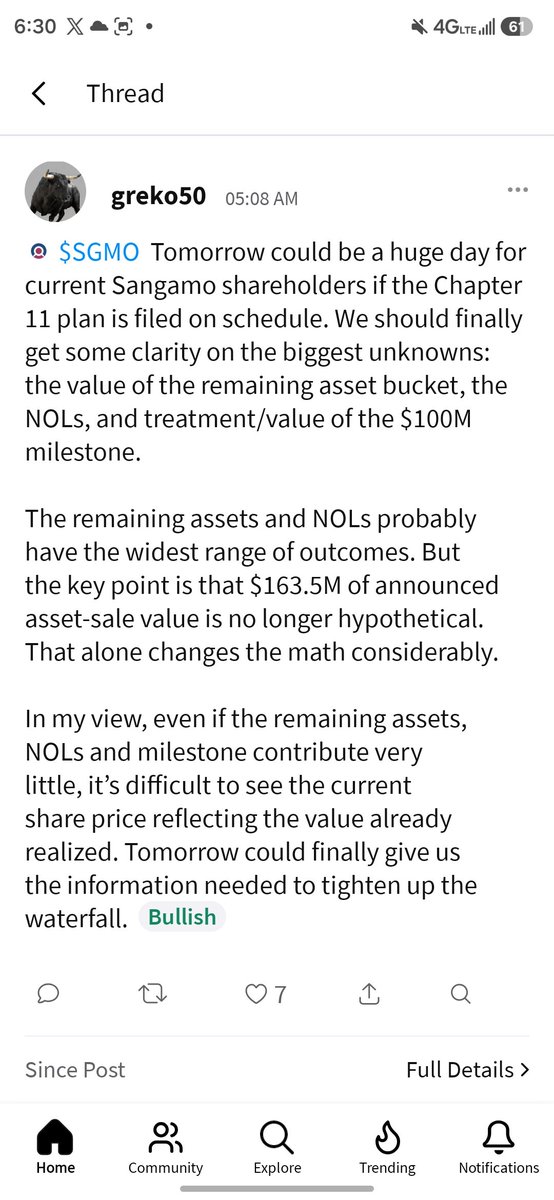 Tkmoney52's tweet photo. $sgmo My post I just shared on ST....... https://t.co/vgmYmsFIKf