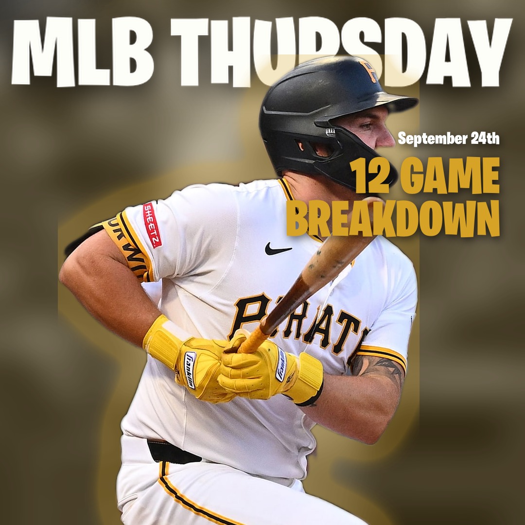 PickplugYT's tweet photo. MLB Thursday FULL Slate Breakdown π
We ran all 12 games on September 24th's MLB slate through the model.
Everything you need to know before first pitch ππ
#MLB #MLBPicks #MLBPicksToday #BestMLBPicksToday
π https://t.co/eSx1yLNWTx