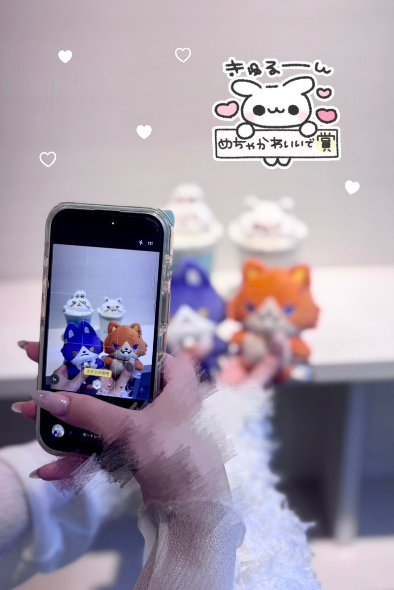 yu3eii's tweet photo. 📍Latte Pocket
#にじたうん（3Dラテアートの姿）🧡💙
➕でおそろいグッズ併せるのもかわいかったᕷ*.°  もちもちᓀ ·̫ ᓂ🐾 https://t.co/QUaXpIwjw1