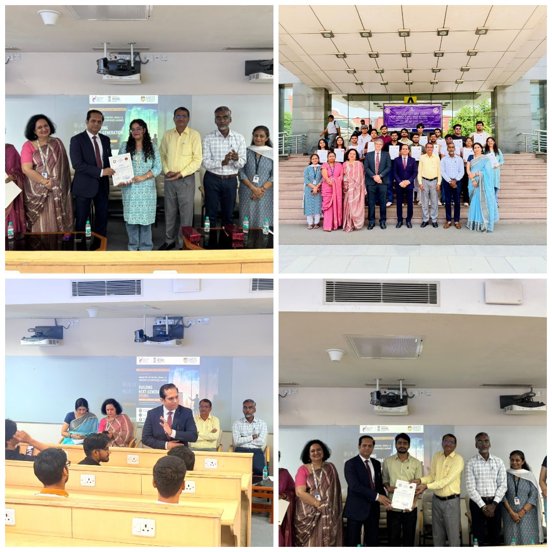 msmedikarnal's tweet photo. MSME DFO, Karnal, organised a Management Development Programme (MDP) at Amity University Haryana from 7th–11th September 2026 on “Building Next-Generation MSMEs: Marketing, Technology &amp; Analytics.”

#MSMEDFOKarnal #MinistryOfMSME #MDP #MSMEs #AmityUniversity https://t.co/VkCD8Xnqdf