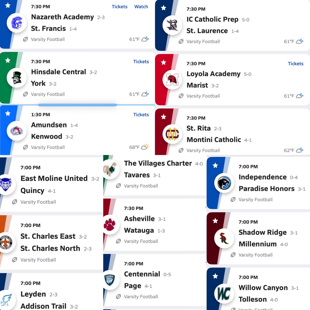 CoachRybs's tweet photo. Coach Ryb’s Big Board: 🏈
@ATBlazerFB @YorkDukesFB @ICCPFootball @RedHawkFB @SFHSFBWheaton @VHSFootballFBT @AHSCougarsFB @CFHSFootball_ @defendtheridge 
@qhsfootball 
@KAHS_Football
@MontiniFootball @chs_cougars_fb 
@WillowCanyonFB 
@STECFootball @PHHS_Panthers @MaxPreps https://t.co/YL5va0nkv4