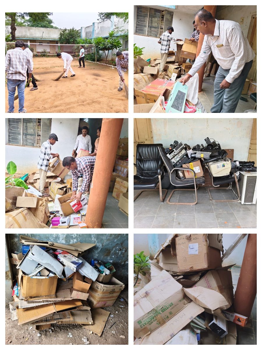 CCIMahabubnagar's tweet photo. B.O Mahabubnagar conducted Office clean desk&amp; clean campus. Kabbad se Juggad-Earning revenue by disposal of scrap/unusable items. As part of #SwachhataHiSeva Campaign 2026 #SHS2026 https://t.co/oGlw7g5DoQ
