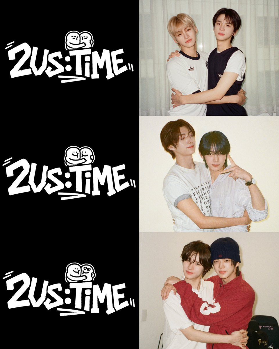 shinyutsel's tweet photo. lrt! ksai noticed the logo for each 2us:time content are different... and the shapes are the same as their expression when hugging😭 https://t.co/Gbg8b4ARzR