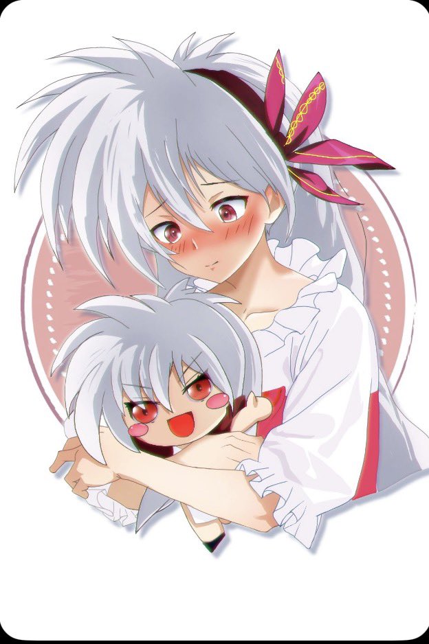 mugenlunalove's tweet photo. 先にあった2回目の陣営薬剤師杯優勝の賞品として、でちさんに絵を描いて頂きました🥰　いやぁ〜、下書きのときにあれこれと訂正させてしまいすみませんでした🙇　色塗り終わった後も「ここ訂正してもらおうかな？？」と思ったのは内緒🤫
ということで、でちさんに描いて頂いた絵がこちらになります💁 https://t.co/yn7wShC8lZ