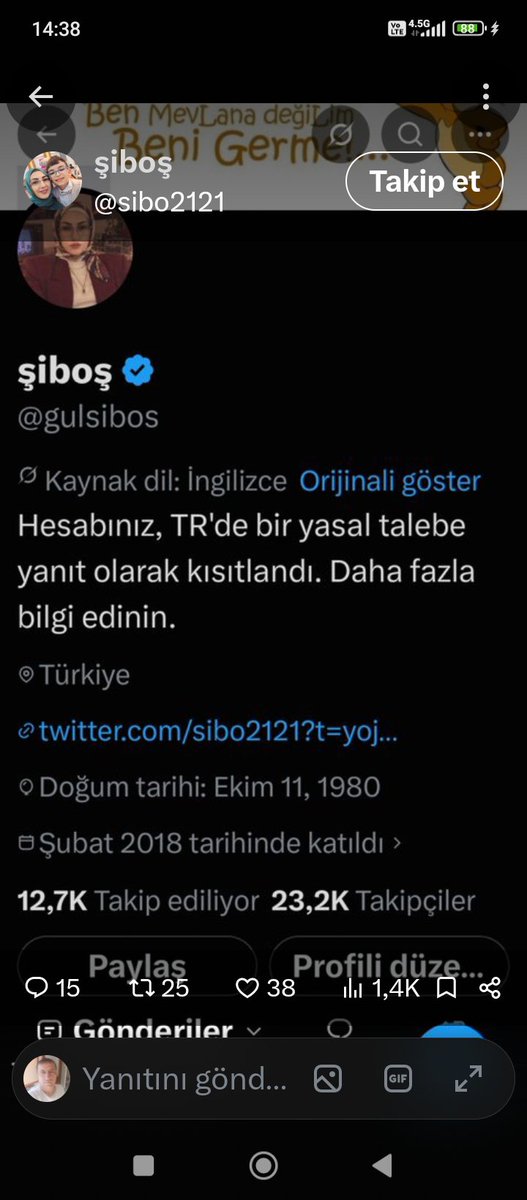 evren_ibo0101's tweet photo. @sibo2121 @ankara_kusu Neden hesabın engellendi bacım https://t.co/Z9GnN3UIhw