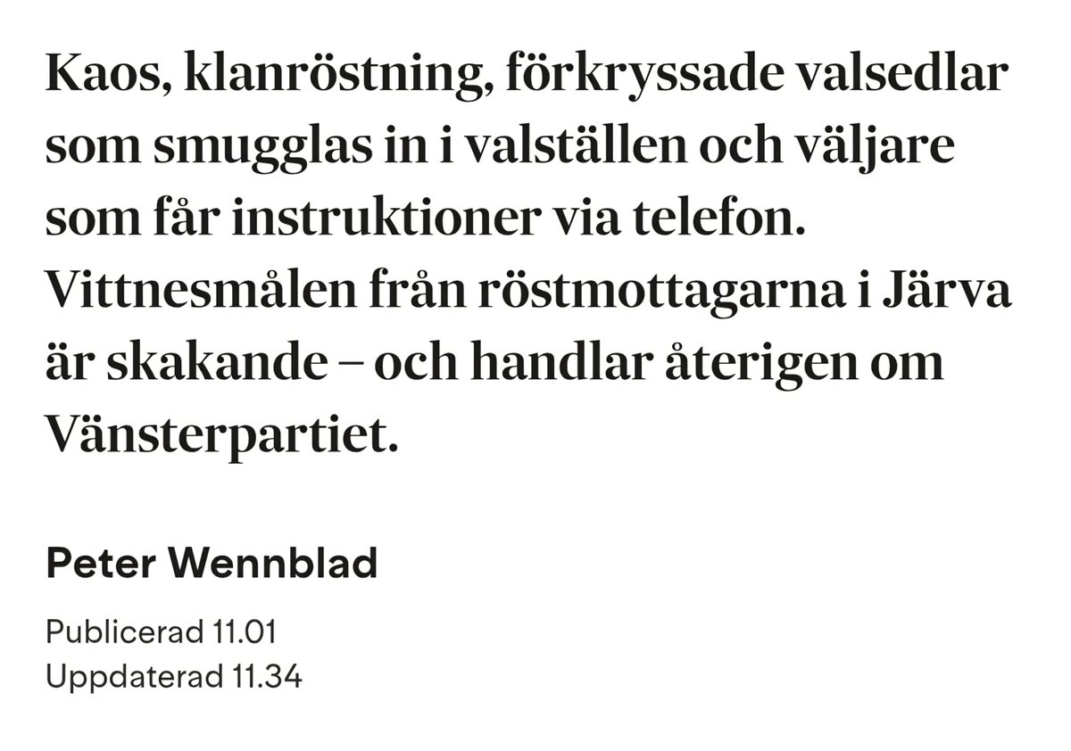 TeodorMG's tweet photo. Borlänge, Järva, Rosengård. Det här går inte. Valet måste göras om. Det är möjligt för riksdagspartierna att enas om att fälla talsmannens statsministerkandidater till dess att vi hamnar i extraval.

Det är det enda anständiga att göra i detta läge. Sverige behöver ett valresultat som går att lita på och en riksdag som har folkets förtroende.
