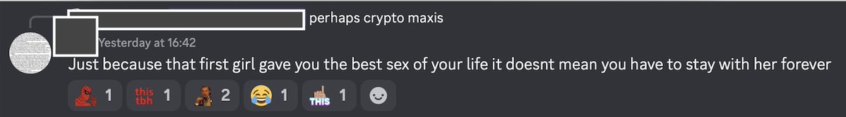pablitoaimar_10's tweet photo. Basically this for crypto die hards https://t.co/w2S5F0M0Yk