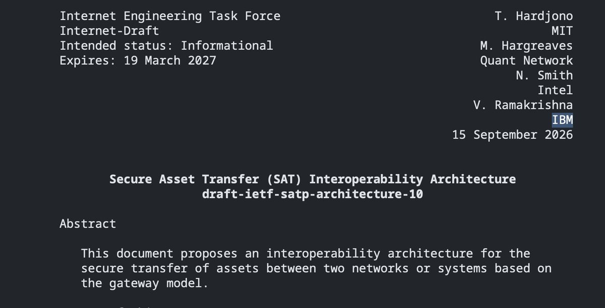 DutchAlchemist's tweet photo. The SAT protocol connects everything globally.

Quant and IBM provide the middleware.

$QNT https://t.co/mTPlCAR5bw