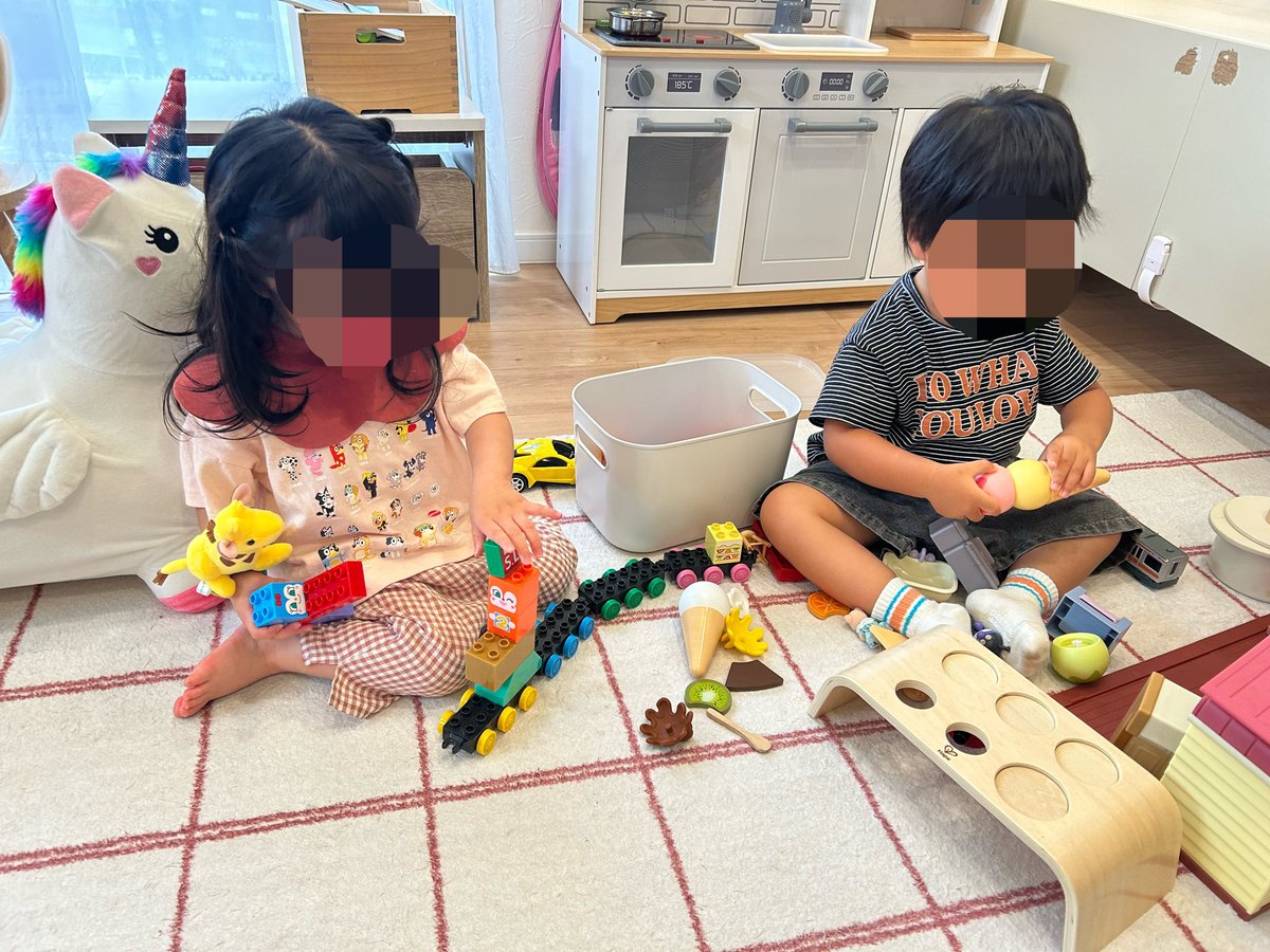 _bellbaby_'s tweet photo. 昨日は妹家族が遊びにきてくれたの 甥っ子は半年違いのお兄ちゃんで娘が絡みに行くんだけど全部振られてて笑った https://t.co/BcFptEsWw1