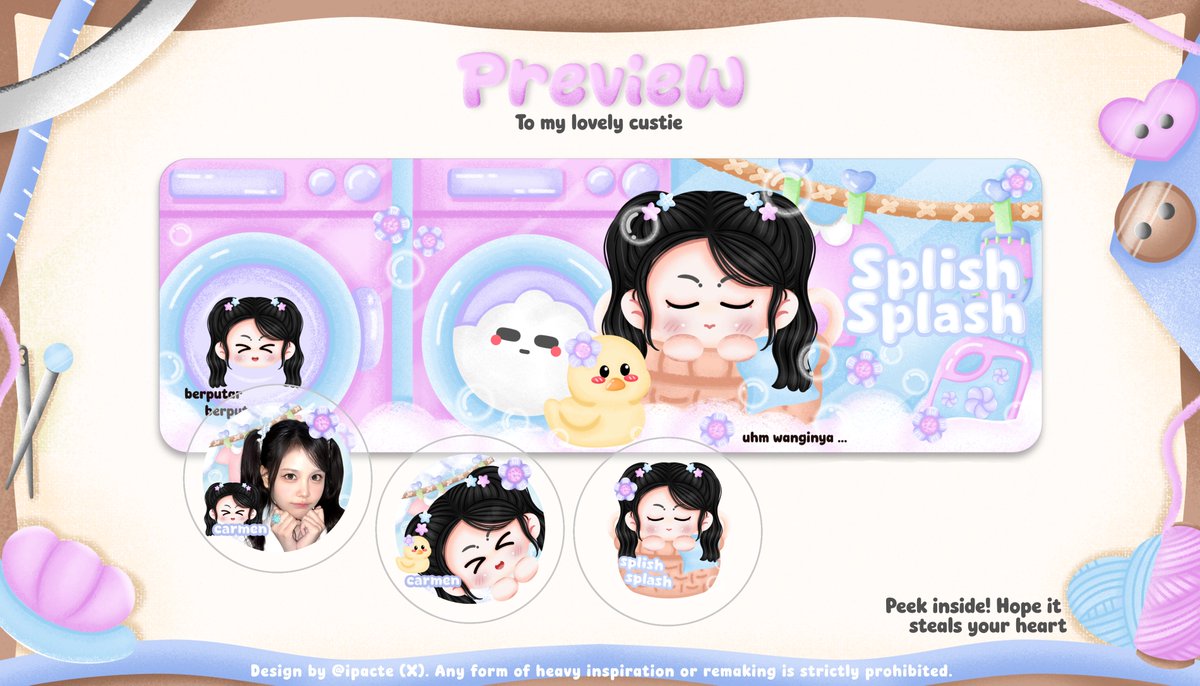 ipacte's tweet photo. Help repost, thank you 𖹭

Aloo 👋🏻 layout chibi ini mau aku clearance sale in menjadi 19k aja ya (free retext), boleh di jemput dari sekarang 🧺🐇 #zonauang https://t.co/EVTFKbIHW4