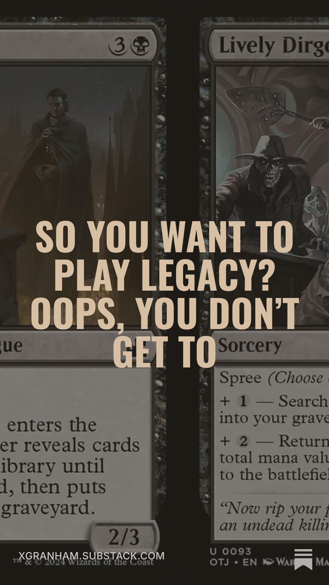 xgranham's tweet photo. New substack about Oops! is out. Going live with some Orzhov tokens.

#mtg #mtglegacy https://t.co/WQlgEwTEuK