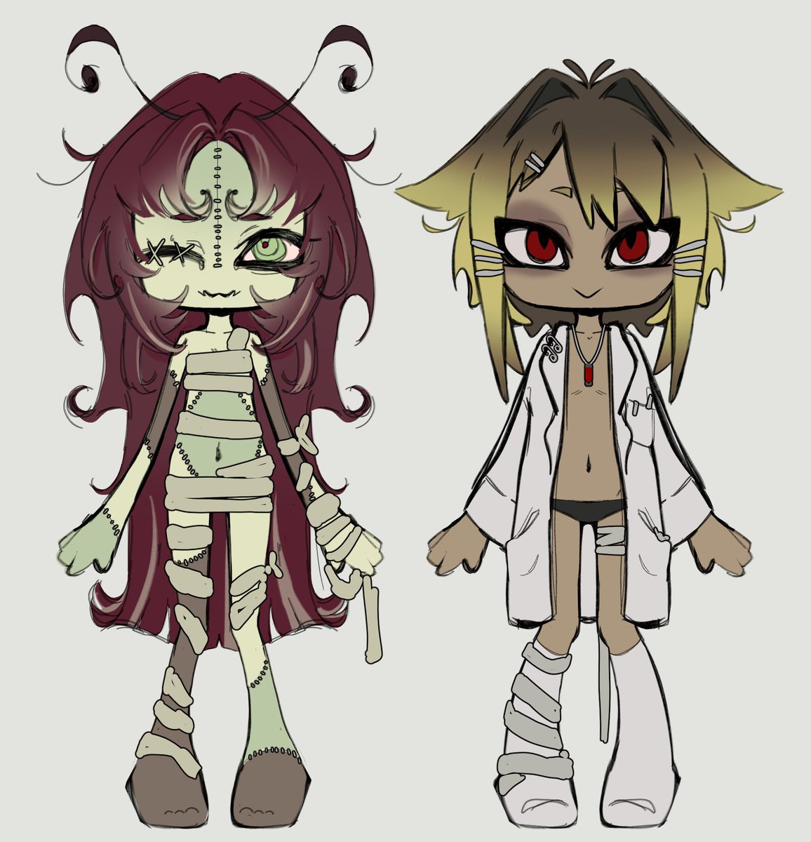 kattfratz's tweet photo. chibi ocs just so i dont look like a crazy person when i try to follow people https://t.co/hW23Iu844C