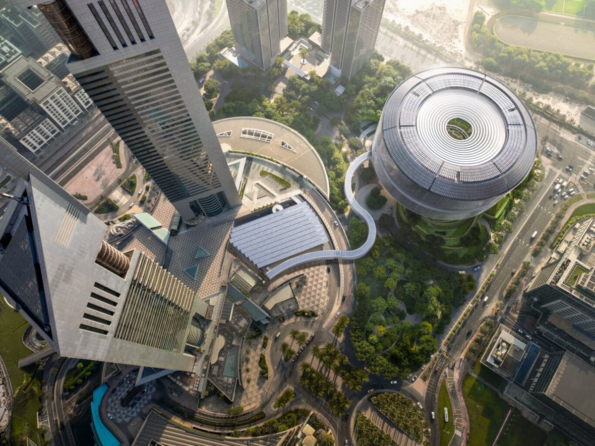 BestIntProject's tweet photo. SOM’s proposed Dubai Holding HQ centres on an open‑air courtyard - a circular workplace shaped around a landscaped atrium, planted terraces and flexible floor plates. Field Operations leads the gardens and landforms, while James Carpenter collaborates on a façade balancing shade, daylight and city views. Dubai Holding has signed an AED 5bn ($1.36bn) construction contract with China State Construction Engineering Corporation Middle East.

Read more on Best International Project: https://t.co/j1Tge5XVfD

#SOM #DubaiHolding #Architecture #UrbanDesign #HeadquartersDesign #LandscapeArchitecture #FieldOperations #JamesCarpenter #DubaiDevelopment #BestInternationalProject #BIPArchitecture