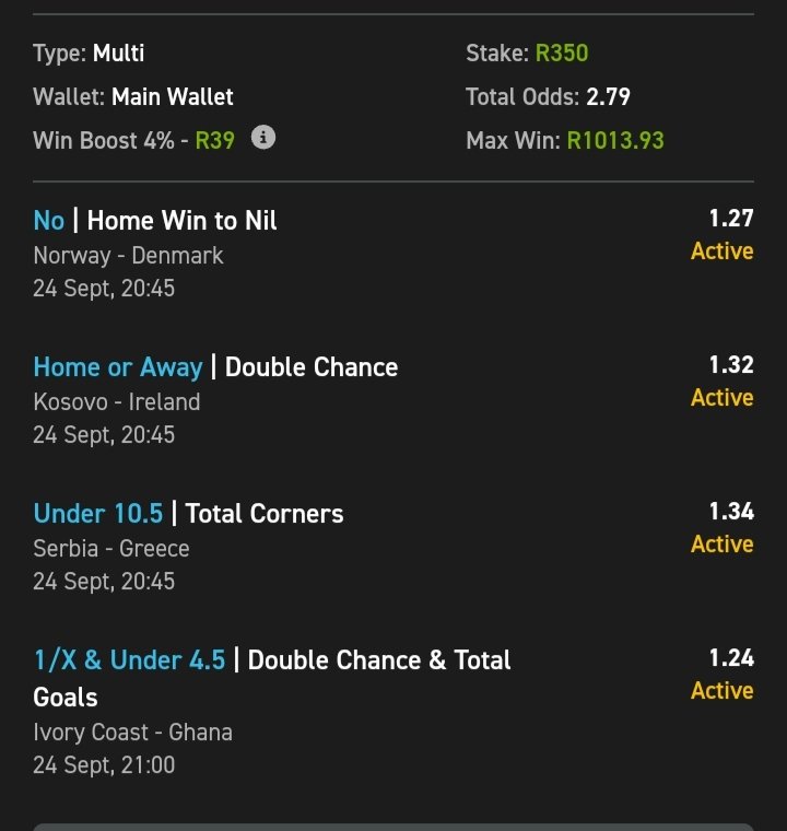 Gnbhengu's tweet photo. ⚽⚽⚽⚽⚽
Booking Code:03-330462
Odds: 2. 79
Promo Code:SURE50
Recreate our bet slip (3+ selections) and place a minimum stake of R5 to qualify for a potential reward this Saturday.
👉 See bio for full details
⚠️ 18+ only. T&Cs apply https://t.co/BVBmjsxMhs