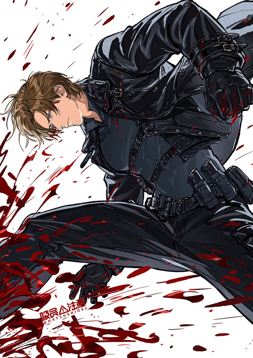 Natsushio62's tweet photo. 最喜欢里昂叔叔一脚踩爆的处刑，辣死人不偿命🥵
#ResidentEvilRequiem #RE9 
#LeonKennedy https://t.co/NF07aIjkda