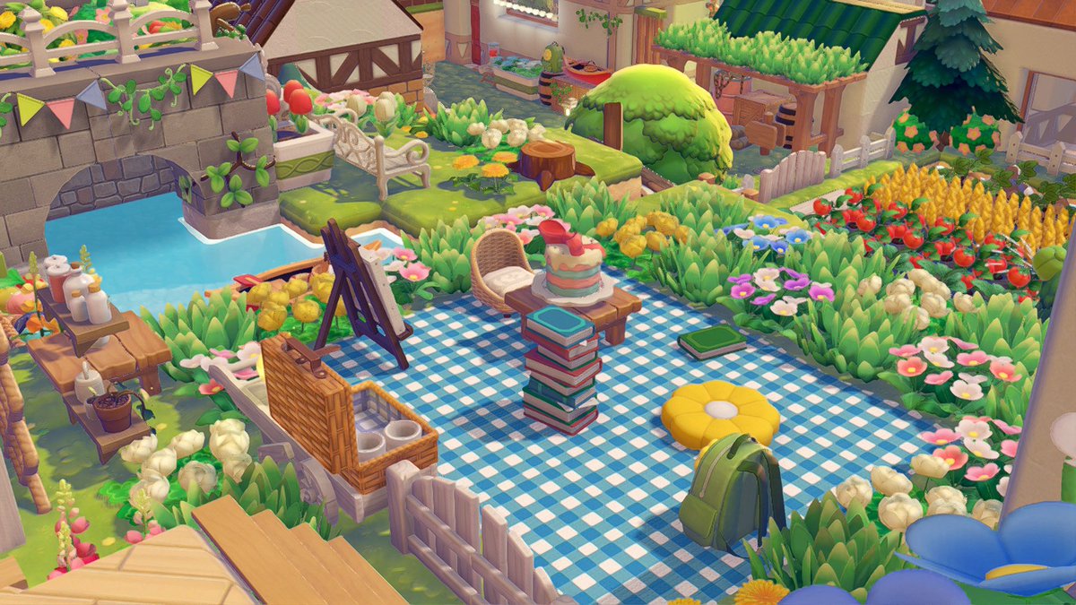 Hanimaru100's tweet photo. 夕焼けの時間帯もいいね✨️

#ぽこポケ #pokopia https://t.co/qHjtOAzaD3