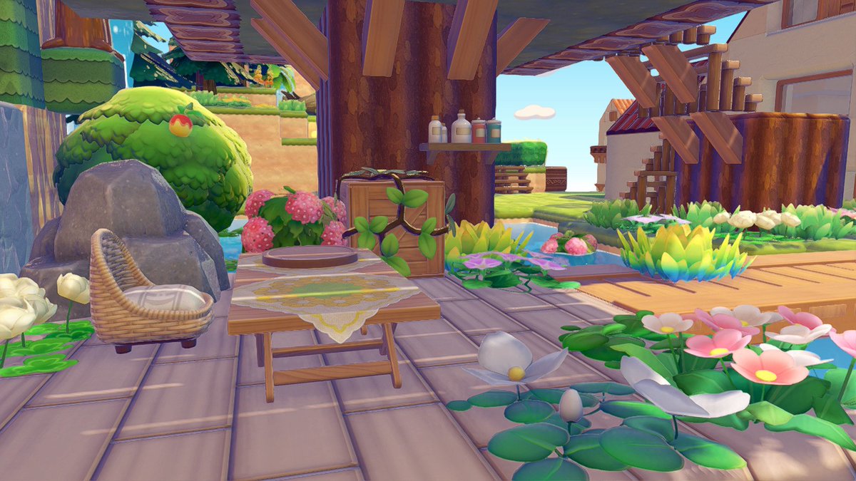 Hanimaru100's tweet photo. 夕焼けの時間帯もいいね✨️

#ぽこポケ #pokopia https://t.co/qHjtOAzaD3