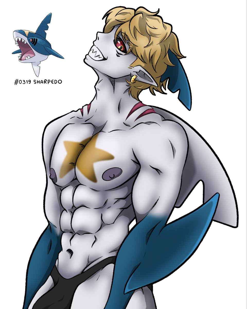 sunnybartist's tweet photo. Pokemon Gijinka Series: 0319 Sharpedo 🦈🩶 #sunnybartist #pokemonfanart #baraart #gijinka #characterdesign #artph https://t.co/b4bWkUzhbd