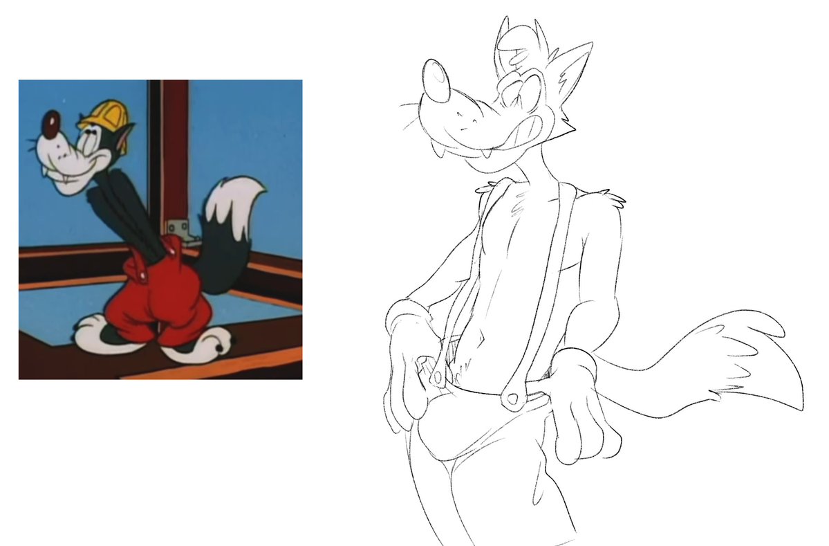dingopos_sfw's tweet photo. Sketch of young Walter Wolf from Animaniacs (1993) https://t.co/oQCb571zpe