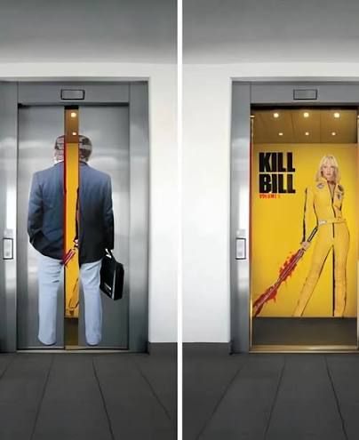 internetpreai's tweet photo. marketing campaign for “kill bill: volume 1” directed by quentin tarantino (2003) https://t.co/8xSQl78mpt