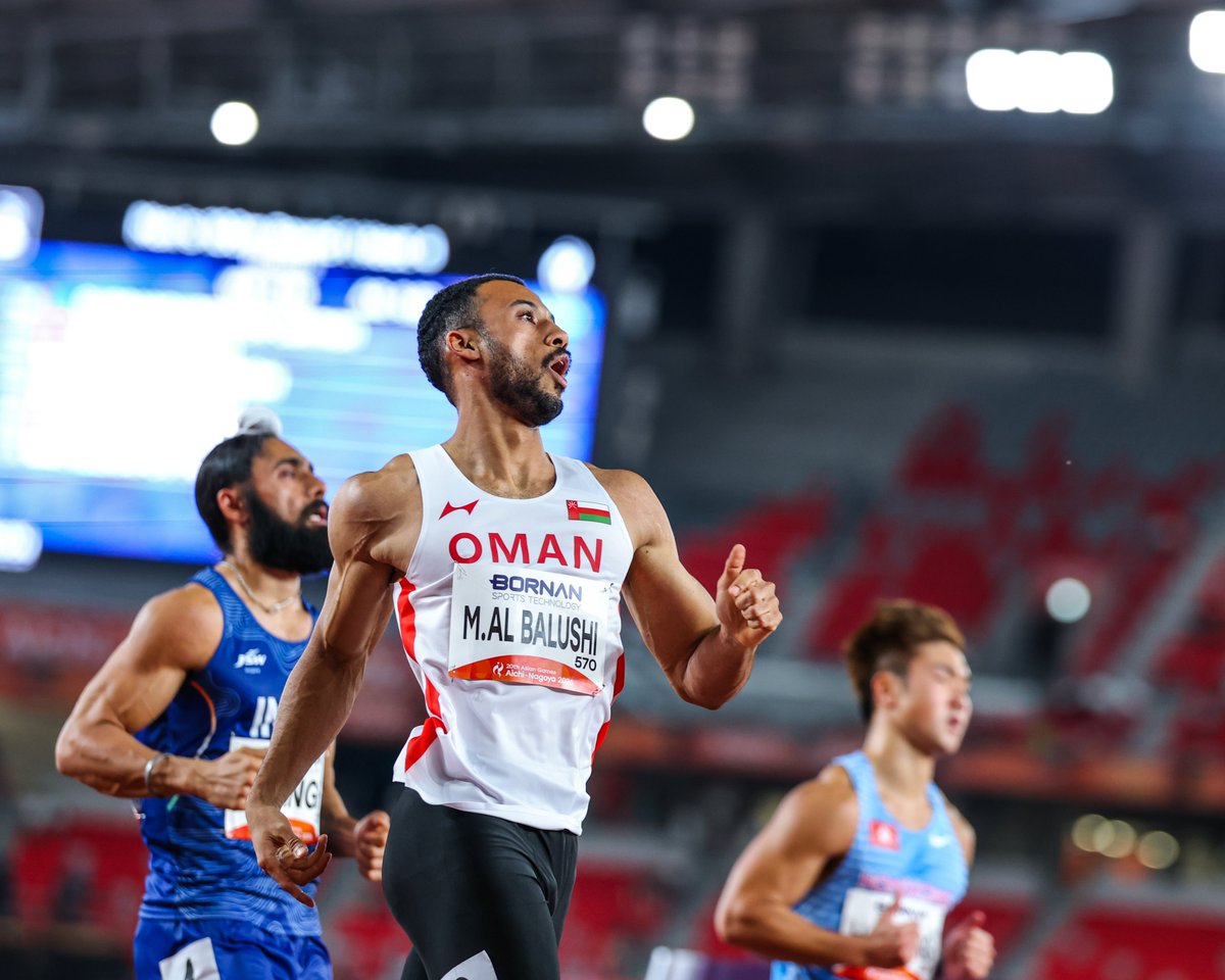 OmanOlympics's tweet photo. 📸| تأهل لاعبا منتخبنا الوطني لألعاب القوى علي البلوشي وملهم البلوشي إلى الدور نصف النهائي في سباق 100 متر للرجال، بعد تصدّرهما مجموعتيهما ضمن منافسات دورة الألعاب الآسيوية الـ20. 🇴🇲🏃🏻‍♂️

#ناغويا2026 | #AichiNagoya2026 https://t.co/seGdAUqLVY