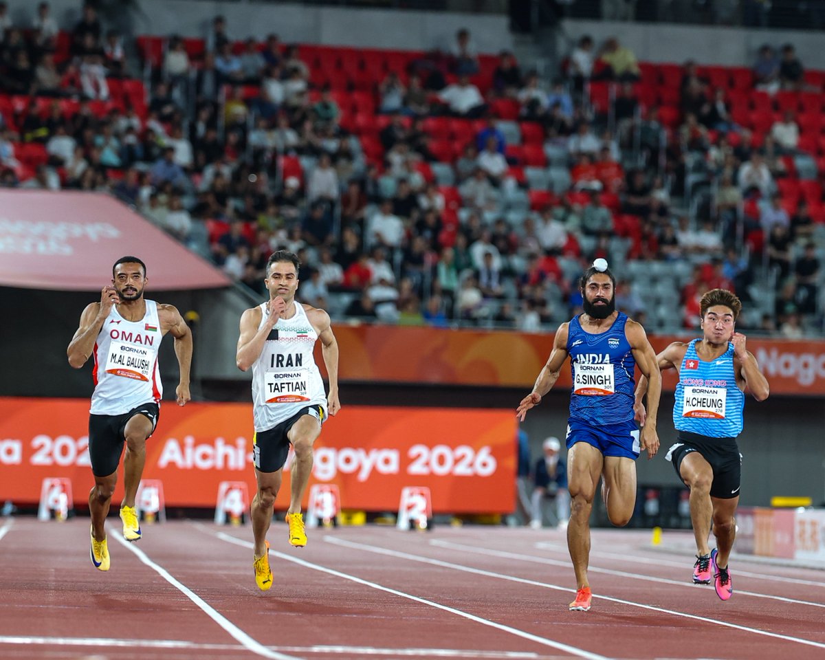 OmanOlympics's tweet photo. 📸| تأهل لاعبا منتخبنا الوطني لألعاب القوى علي البلوشي وملهم البلوشي إلى الدور نصف النهائي في سباق 100 متر للرجال، بعد تصدّرهما مجموعتيهما ضمن منافسات دورة الألعاب الآسيوية الـ20. 🇴🇲🏃🏻‍♂️

#ناغويا2026 | #AichiNagoya2026 https://t.co/seGdAUqLVY