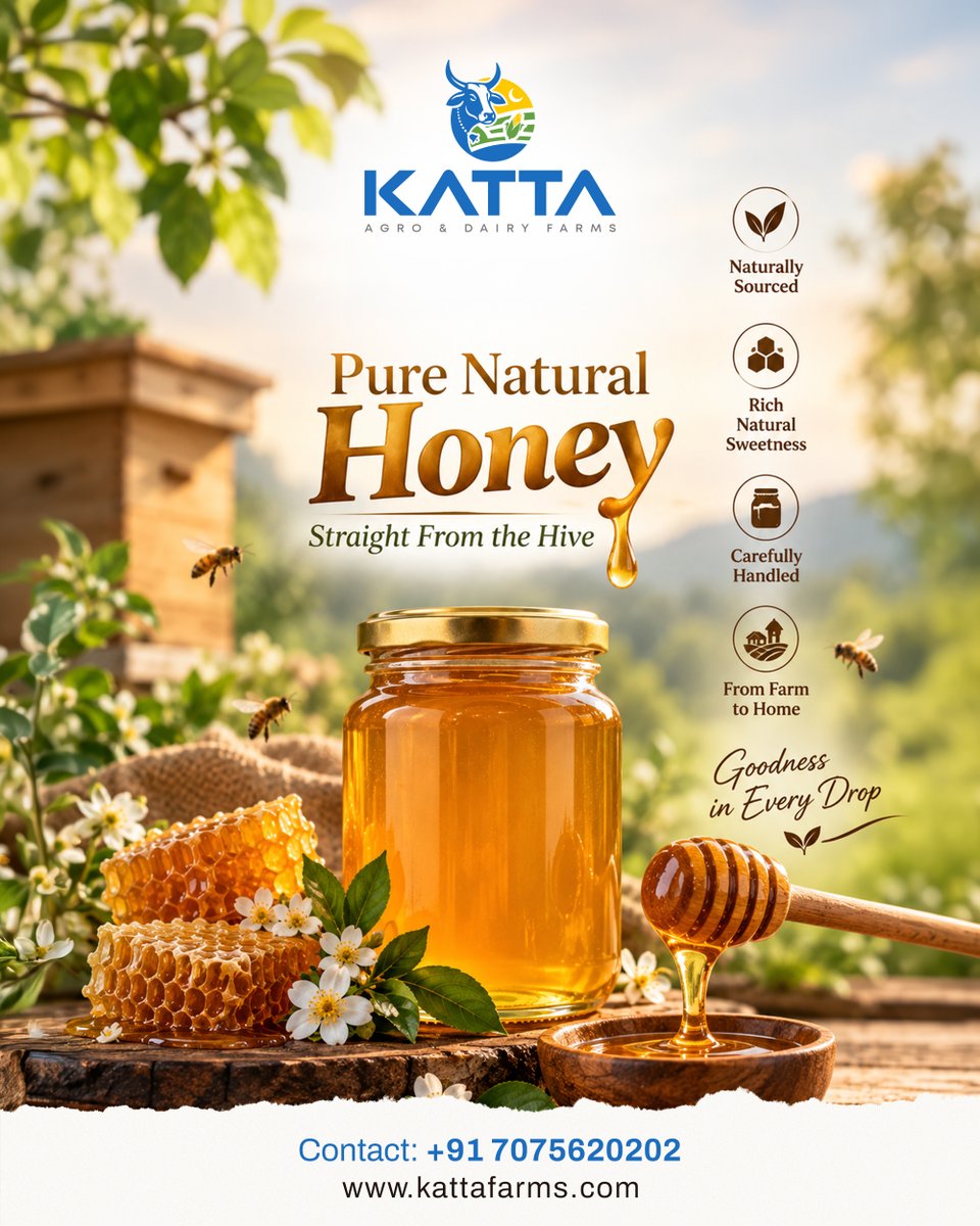 Katta_Farms's tweet photo. Pure Honey ఎలా ఎంచుకోవాలి?
Honey కొనేటప్పుడు colour మాత్రమే చూడకండి. Label, ingredients, source, aroma &amp; texture కూడా గమనించండి.

#PureHoney #NaturalHoney #RawHoney #HoneyPurity #KattaFarms https://t.co/iEvdGoXOun