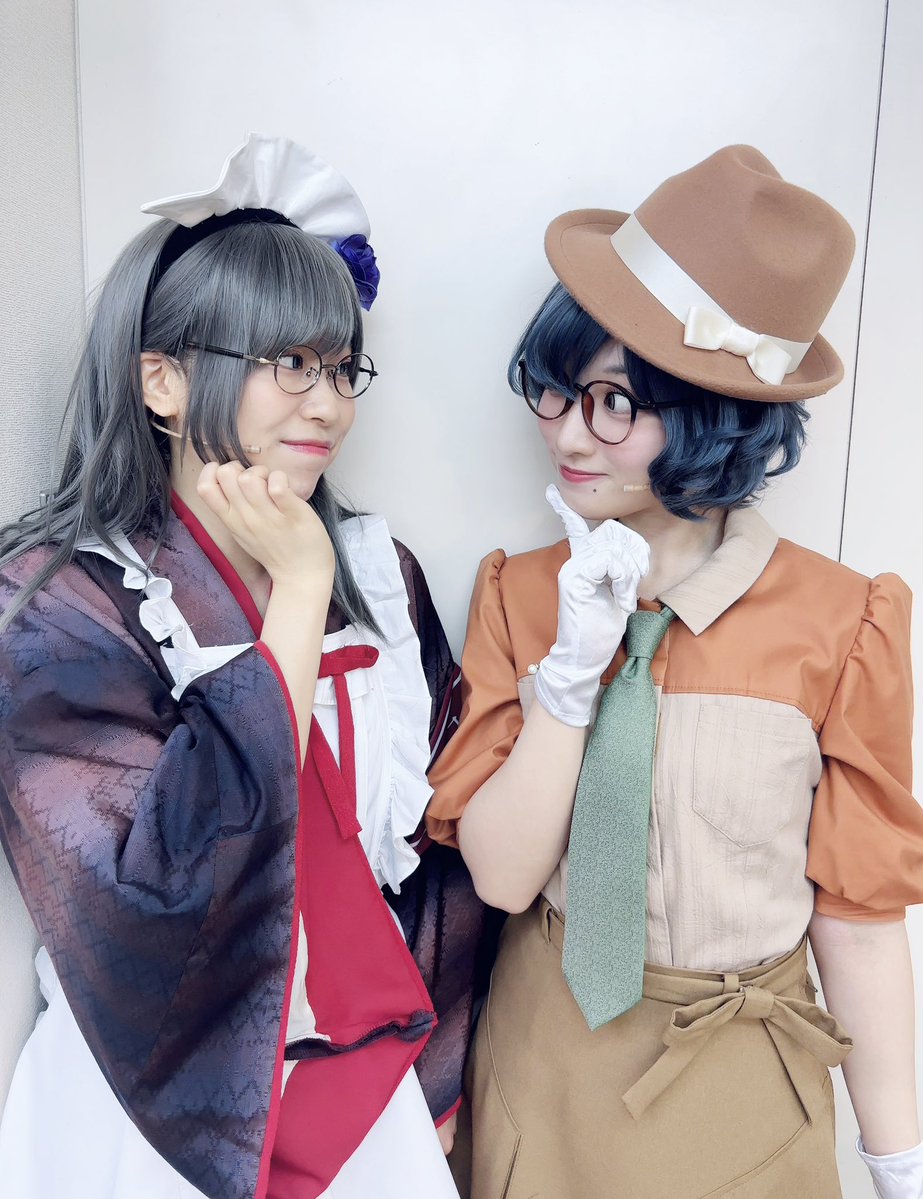AimuraHikari_S's tweet photo. #舞台新サクラ大戦
休演日明け！
本日もありがとうございました🌸⚔️
お写真はジュリちゃんと📸
メガネ仲間なんです👓✨️
明日もよろしくお願い致します！ https://t.co/1tYntHg2so
