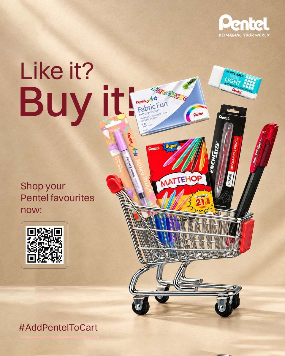 pentelofindia's tweet photo. Your ideas have been waiting.
Your cart can too.
Pens, pencils, colours and more bring your Pentel favourites home with just a few clicks.
Shop your favourites at https://t.co/pPCxT8W1Mc
#AddPentelToCart #ShopPentel #PentelIndia #PentelOnline #ShopYourFavourites https://t.co/7w3iLzb7HY