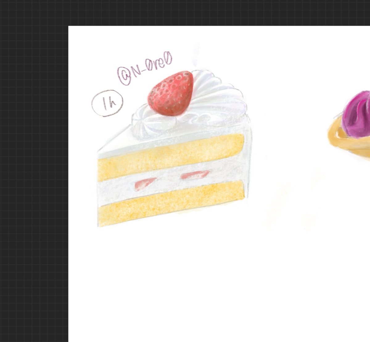 N_0re0's tweet photo. お久しぶりです
約ワンドロショートケーキです https://t.co/qiPPl2JOc9