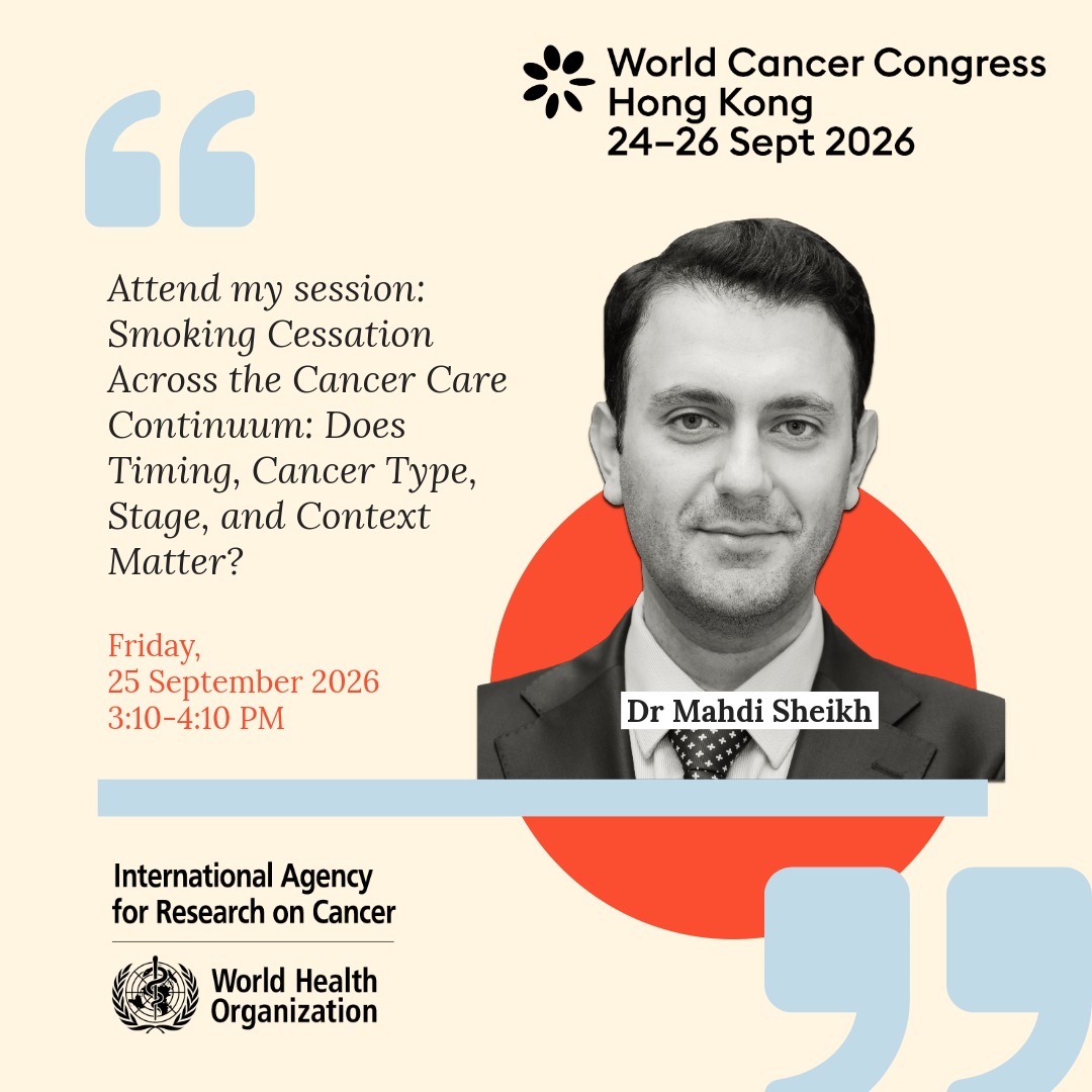 IARCWHO's tweet photo. The🆕IARC Evidence Summary Brief highlights evidence that stopping smoking after a cancer diagnosis can substantially improve survival &amp; reduce the risk of progression!
Catch the launch presentation by @mahdi_iarc at @uicc's #WorldCancerCongress tomorrow!
https://t.co/9KfvG380oW https://t.co/o6x0HNOAjc