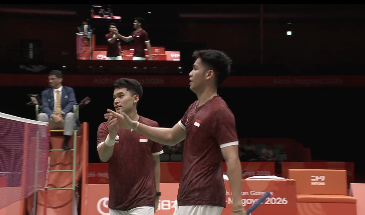 ainurohman's tweet photo. FINAL MEN'S TEAM ASIAN GAMES 2026 

LEO/DANIEL MENANGGGGGG!!!!!! 

Indonesia yg tertinggal 0-2 berhasil menyamakan kedudukan 2-2 vs China. 

Ayo, tuntaskan, Bed! https://t.co/3yi0RKyUta
