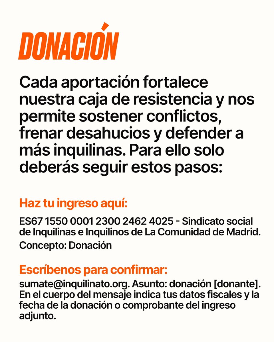 InquilinatoMad's tweet photo. ¿Quieres apoyar al sindicato de Inquilinas y no sabes cómo? Hay nuchas formas, y todas son bienvenidas! 

Afiliate en: https://t.co/VTozI6FjA4 https://t.co/5OcqcQCjhR