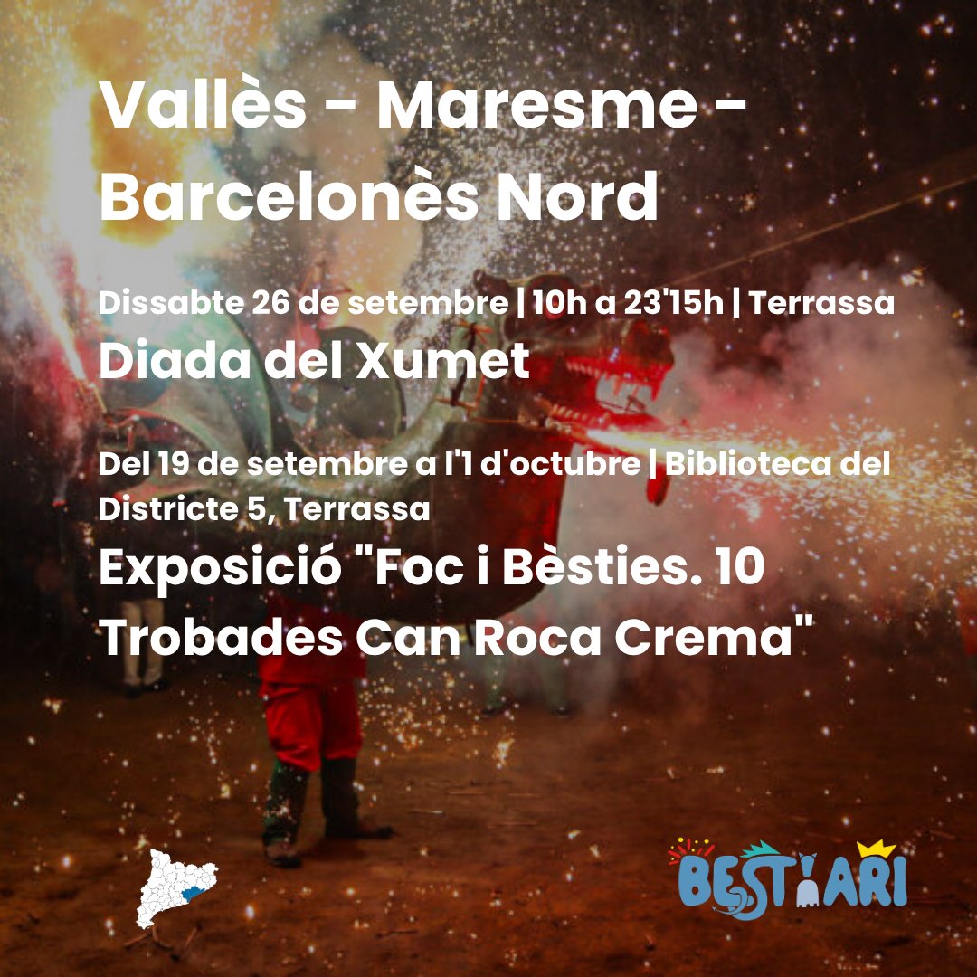 Bestiari_Cat's tweet photo. Arriba La Mercè i un munt d'activitats més arreu del territori! A quines anireu? 😁 

🔗 Consulta l'agenda https://t.co/ayN3CpbGNx
 
❗ I si vols que la teva activitat aparegui a l'agenda del Bestiari, envia'ns la informació a comunicacio@bestiari.cat

#Bestiari #Culturapopular https://t.co/ZG2ZOvALUm